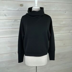 MONDETTA Black Long Sleeve Turtleneck Athletic Sweater